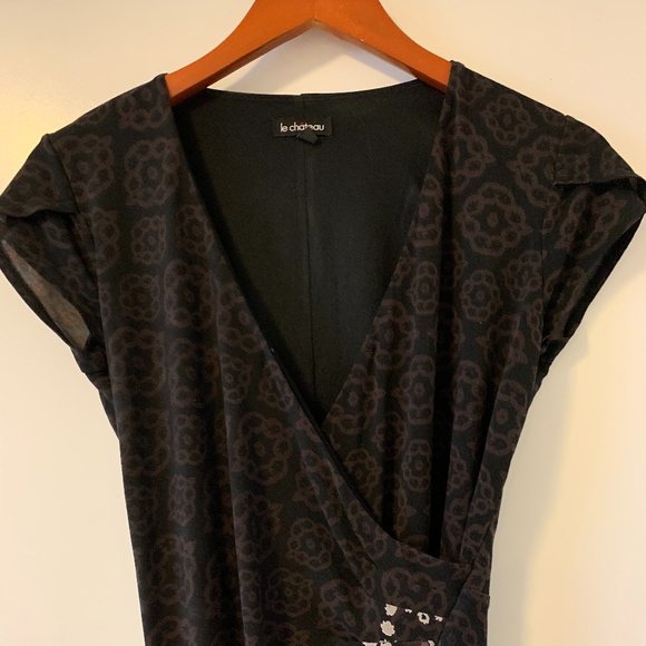 Le Chateau Printed Short Sleeve Dress - Picture 4 of 14